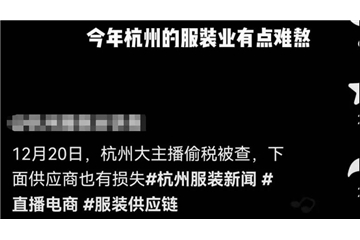 爆料！帶貨一姐薇婭涼了，紡服市場(chǎng)連鎖反應(yīng)，中小企業(yè)處境或?qū)⒏永щy